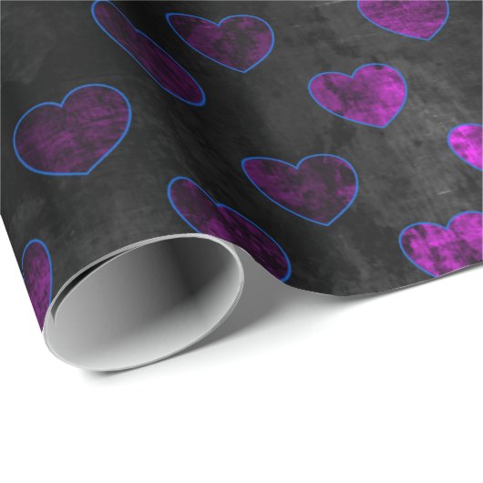 Getextureerd zwart en Paars papier voor het ompakk (Rol Hoek)