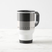 Getextureerd zwart, grijs, ivoorblok reisbeker (Voorkant rechts)