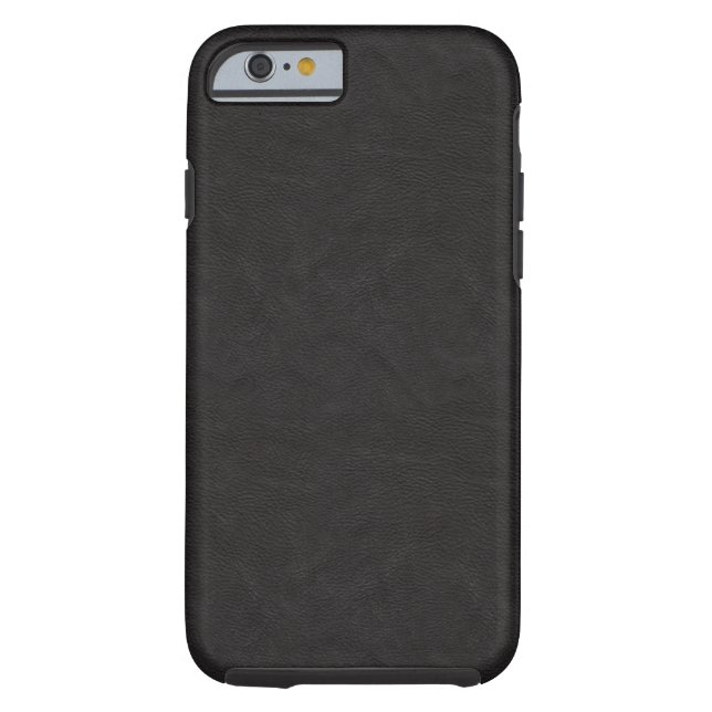 Getextureerd zwart leder 2 Case-Mate iPhone case (Achterkant)
