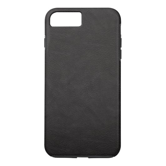 Getextureerd zwart leder Case-Mate iPhone case (Achterkant)