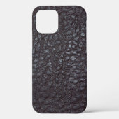  getextureerd zwart leder Case-Mate iPhone case (Achterkant)