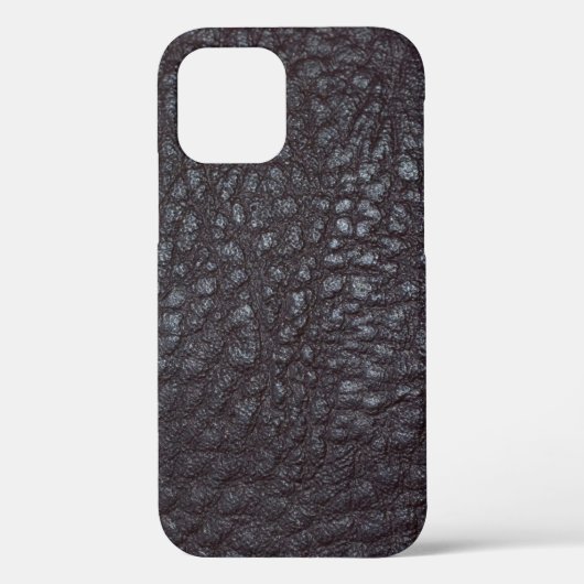 getextureerd zwart leder Case-Mate iPhone case (Achterkant)