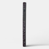 getextureerd zwart leder Case-Mate iPhone case (Achterkant / Links)