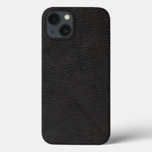 Getextureerd zwart leder iPhone 13 hoesje