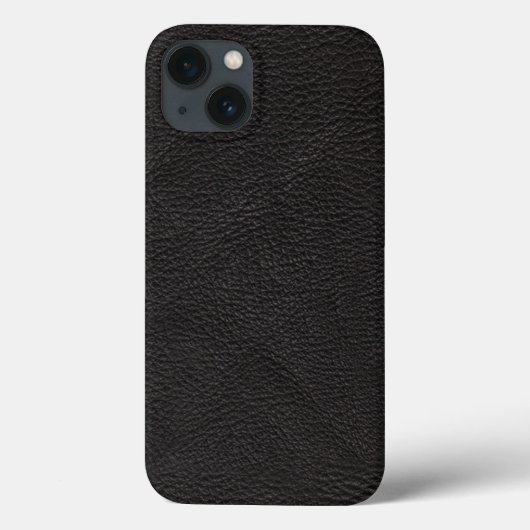 Getextureerd zwart leder Case-Mate iPhone case (Achterkant)