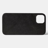 Getextureerd zwart leder Case-Mate iPhone case (Achterkant (horizontaal))