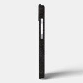 Getextureerd zwart leder Case-Mate iPhone case (Achterkant / Links)