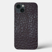  getextureerd zwart leder Case-Mate iPhone case (Achterkant)