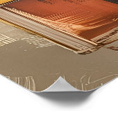 Getextureerde Abstracte blokken - Warm Earth Tone  Poster (Hoek)