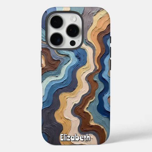 Getextureerde Abstracte golven Case-Mate iPhone Case (Achterkant)