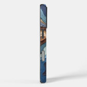 Getextureerde Abstracte golven Case-Mate iPhone Case (Achterkant / Rechts)