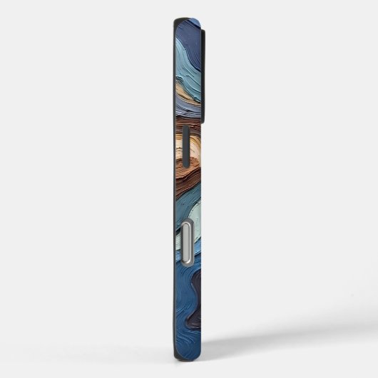 Getextureerde Abstracte golven Case-Mate iPhone Case (Achterkant / Rechts)