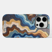 Getextureerde Abstracte golven Case-Mate iPhone Case (Achterkant (horizontaal))