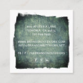 Getextureerde achtergrond interieurs schilder vierkante visitekaartje (Achterkant)