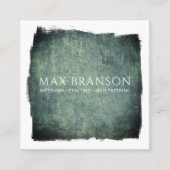 Getextureerde achtergrond interieurs schilder vierkante visitekaartje (Voorkant)