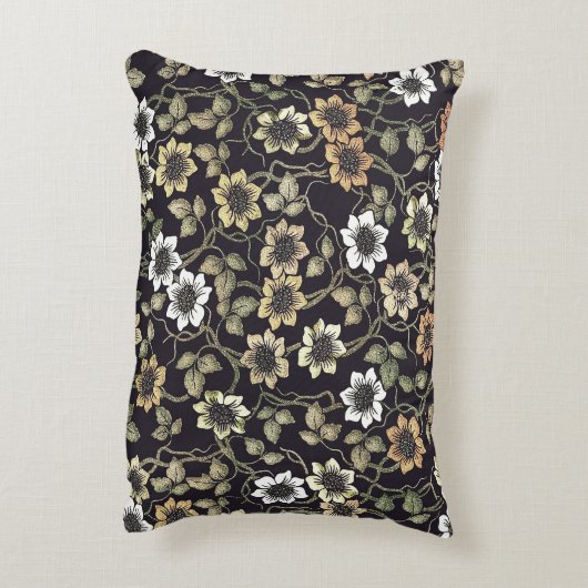 getextureerde Anemone Floral achtergrond | Accent Kussen (Achterkant (Verticaal))