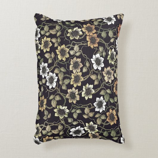 getextureerde Anemone Floral achtergrond | Accent Kussen (Voorkant(Verticaal))