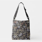 getextureerde Anemone Floral achtergrond | Crossbody Tas (Voorkant)