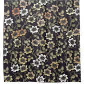  getextureerde Anemone Floral achtergrond | Douchegordijn (Voorkant)