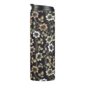 getextureerde Anemone Floral achtergrond | Thermosbeker (Geroteerd rechts)