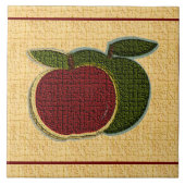 Getextureerde appelen (goud) tegeltje (Voorkant)