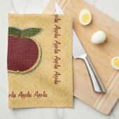 Getextureerde appelen (goud) theedoek (Quarter Fold)