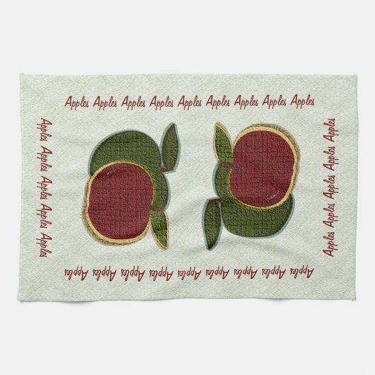 Getextureerde appelen (nerts) theedoek (Horizontaal)