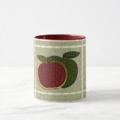 Getextureerde appelen (sage) mok (Midden)