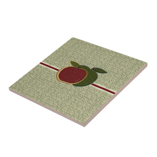 Getextureerde appels Rode Groene Salie Tegeltje (Zijkant)