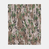 Getextureerde Army Camo Hond Met Verven Fleece Deken (Voorkant)