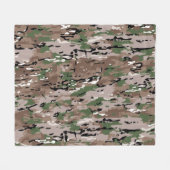 Getextureerde Army Camo Hond Met Verven Fleece Deken (Voorkant (Horizontaal))
