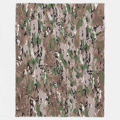 Getextureerde Army Camo Hond Met Verven Fleece Deken (Voorkant)