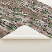 Getextureerde Army Camo Hond Met Verven Sherpa Deken (3/4)