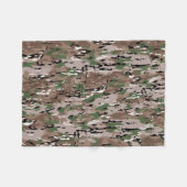Getextureerde Army Camo Hond Met Vlekken Fleece Deken (Voorkant (Horizontaal))