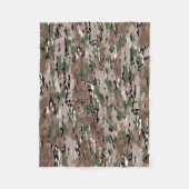 Getextureerde Army Camo Hond Met Vlekken Fleece Deken (Voorkant)