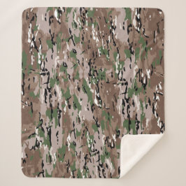 Getextureerde Army Camo Hond Sherpa Deken