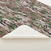 Getextureerde Army Camo Hond Sherpa Deken (3/4)