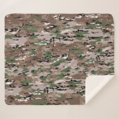 Getextureerde Army Camo Hond Sherpa Deken (Voorkant (horizontaal))