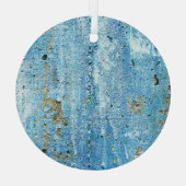 Getextureerde betonnen muur, roestvlekken. glas ornament (Achterkant)