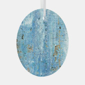 Getextureerde betonnen muur, roestvlekken. glas ornament (Voorkant Rechts)