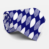 Getextureerde bladeren 03 Diagonaal - Wit op de di Stropdas (Opgerold)