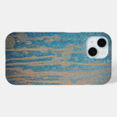Getextureerde Blauwe Abstracte Druppelschilderij o Case-Mate iPhone Case (Achterkant (horizontaal))
