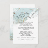 getextureerde blauwe gouden namaakfolie Details Informatiekaartje (Voorkant / Achterkant)