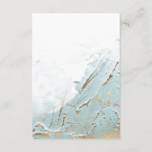 getextureerde blauwe gouden namaakfolie Details Informatiekaartje (Achterkant)