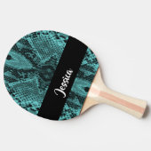 Getextureerde blauwe slang tafeltennisbatje (Zijkant)