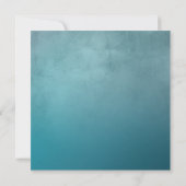 Getextureerde Blauwgroen ombre uitgestelde bruilof Kaart (Achterkant)