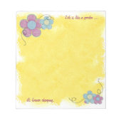 Getextureerde bloemen (geel) notitieblok (Voorkant)