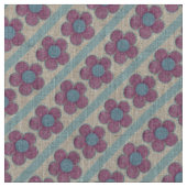 Getextureerde bloemen (roze/blauw) stof (Close Up)