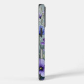 Getextureerde Bloemen Schilderen in Blues Case-Mate iPhone Case (Achterkant / Rechts)