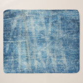 Getextureerde Blue Denim Close-up Sherpa Deken (Voorkant (horizontaal))